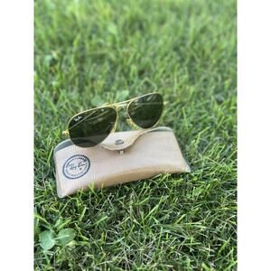 1980's 58[]14mm VINTAGE B&L RAY BAN PILOT AVIATORS - One Owner